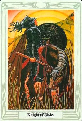5-6-7 of Wands - Saturn-Jupiter-Mars in Leo Decans: Three Kings Breaking Cycles - 67 Knight of Disks - Thoth Tarot