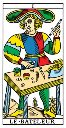 2-3-4 of Cups - Venus-Mercury-Moon in Cancer Decans - Exploring Emotional Security - 26 The Magician - Tarot de Marseilles