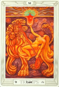 Lust - Strength - Thoth Tarot