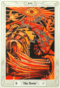 9 of Swords: Mars in Gemini: Weaponizing Mental Sharpness - 6 The Tower - Thoth Tarot