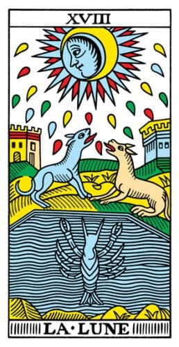 The Moon - La Lune - Tarot de Marseille