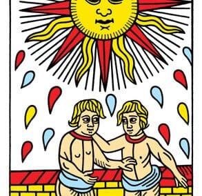 Male and Female Genders in the Tarot Cards - 22 The Sun - Tarot de Marseilles