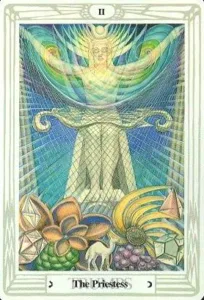2-3-4 of Cups - Venus-Mercury-Moon in Cancer Decans - Exploring Emotional Security - 40 The High Priestess - Thoth Tarot