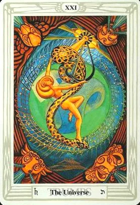 8-9-10 of Cups: Saturn-Jupiter-Mars in Pisces Decans: Dissolving Delusions and Detachment - 20 The World - The Universe - Thoth Tarot