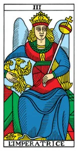 2-3-4 of Cups - Venus-Mercury-Moon in Cancer Decans - Exploring Emotional Security - 11 The Empress - Tarot de Marseilles
