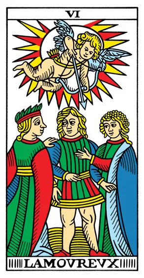 10 of Swords - Sun in Gemini - Overwhelming Mental Exhaustion - 11 The Lovers - Tarot de Marseilles