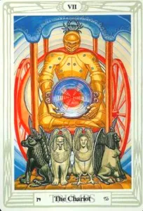 2-3-4 of Cups - Venus-Mercury-Moon in Cancer Decans - Exploring Emotional Security - 4 The Chariot - Thoth Tarot