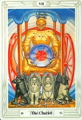 2-3-4 of Cups - Venus-Mercury-Moon in Cancer Decans - Exploring Emotional Security - 5 The Chariot - Thoth Tarot
