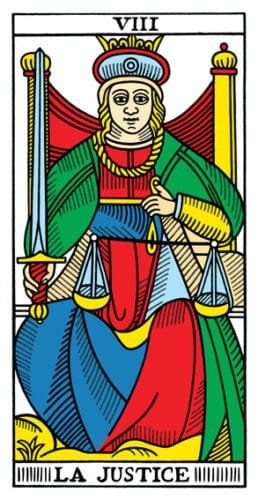 Strength vs Justice: Why Tarot Decks Number Them Differently - 7 Justice - Tarot de Marseille