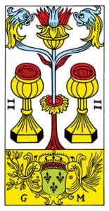 2 of Cups - Tarot de Marseille