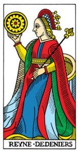 Queen of Pentacles - Tarot de Marseilles
