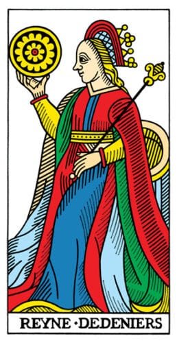 Queen of Pentacles - Tarot de Marseilles