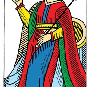 Queen of Pentacles - Tarot de Marseilles