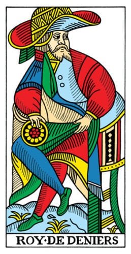 5-6-7 of Wands - Saturn-Jupiter-Mars in Leo Decans: Three Kings Breaking Cycles - 66 King of Pentacles - Tarot de Marseille