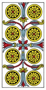 8 of Pentacles - Tarot de Marseille