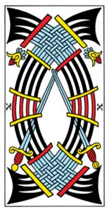10 of Swords - Sun in Gemini - Overwhelming Mental Exhaustion - 19 10 of Swords - Tarot de Marseilles