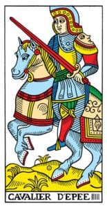 Knight of Swords - Tarot de Marseille
