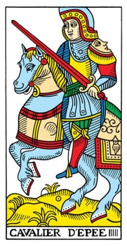 Knight of Swords - Tarot de Marseille