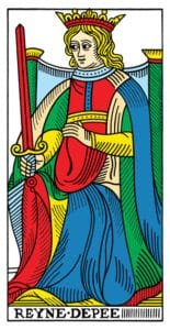Queen of Swords - Tarot de Marseille