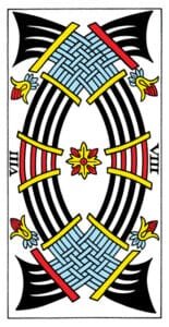 9 of Swords: Mars in Gemini: Weaponizing Mental Sharpness - 6 8 of Swords - Tarot de Marseilles