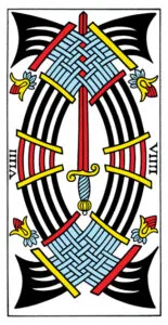 9 of Swords: Mars in Gemini: Weaponizing Mental Sharpness - 22 9 of Swords - Tarot de Marseilles