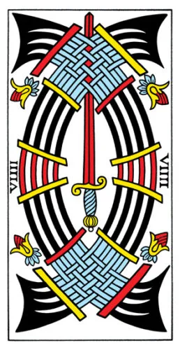 9 of Swords: Mars in Gemini: Weaponizing Mental Sharpness - 18 9 of Swords - Tarot de Marseilles