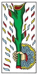 2-3-4 of Cups - Venus-Mercury-Moon in Cancer Decans - Exploring Emotional Security - 49 Ace of Wands - Tarot de Marseille