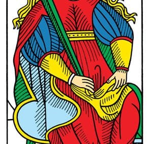 Queen of Wands - Tarot de Marseilles