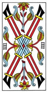 4 of Wands - Tarot de Marseilles
