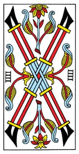 6 of Pentacles: Moon in Taurus: Manifesting Satisfaction - 25 4 of Wands - Tarot de Marseilles