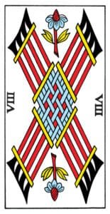 8 of Wands - Tarot de Marseille 