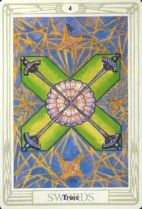 4 of Swords - Truce - Thoth Tarot