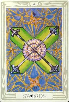 4 of Swords - Truce - Thoth Tarot