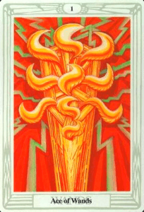Ace of Wands - Root of the Powers of Fire - Thoth Tarot