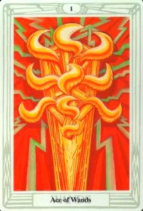 2-3-4 of Cups - Venus-Mercury-Moon in Cancer Decans - Exploring Emotional Security - 50 Ace of Wands - Root of the Powers of Fire - Thoth Tarot
