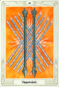 10 of Wands - Oppression - Thoth Tarot