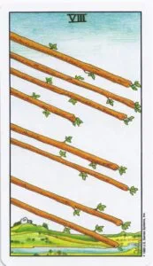 8 of Wands - Rider-Waite-Smith Tarot