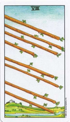 8 of Wands - Rider-Waite-Smith Tarot