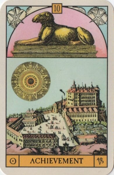 2-3-4 of Pentacles: Jupiter-Mars-Sun in Capricorn Decans: Material Structure of Desire - 44 Sun in Capricorn - Achievement - Oracle of the Radiant Sun
