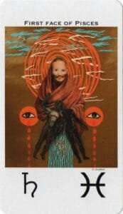 Pisces Decan 1 - Saturn in Pisces - Picatrix Decans Deck