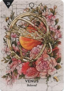 8-9-10 of Pentacles: Sun-Venus-Mercury in Virgo Decans: Discernment Materialized - 13 Venus - Beloved - Oracle of the Radiant Sun