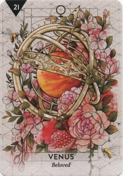 4 of Wands: Venus in Aries: Celebrate the Successful Union - 4 Venus - Beloved - Oracle of the Radiant Sun