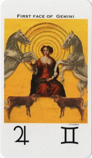 8 of Swords: Jupiter in Gemini: Disruption in Pattern Expansion - 2 Gemini 1 - Picatrix Decans Deck