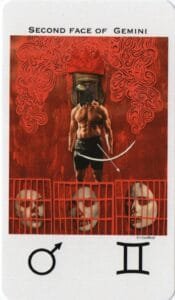 9 of Swords: Mars in Gemini: Weaponizing Mental Sharpness - 1 Gemini 2 - Mars in Gemini - Picatrix Decans Deck