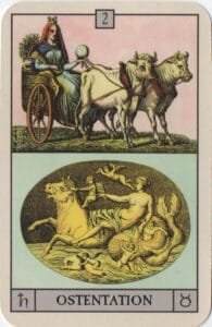 7 of Pentacles: Saturn in Taurus: Overthinking Creates Failure - 6 Saturn in Taurus - Ostentation - Oracle of the Radiant Sun
