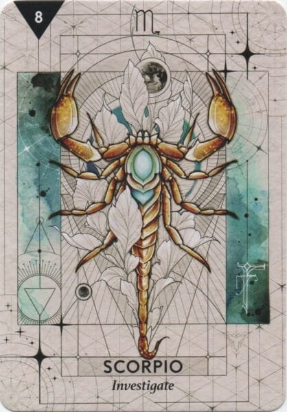 5-6-7 of Cups: Mars-Sun-Venus in Scorpio Decans: Murky Deep Dive - 7 Scorpio - Investigate - StarCode Astro Oracle Deck