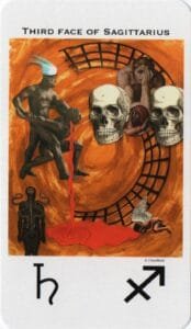 Sagittarius Decan 3 - Saturn in Sagittarius - Picatrix Decans Deck