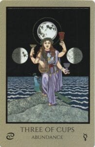 2-3-4 of Cups - Venus-Mercury-Moon in Cancer Decans - Exploring Emotional Security - 10 3 of Cups - Abundance - Telos Tarot