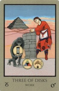 3 of Disks - Work - Telos Tarot
