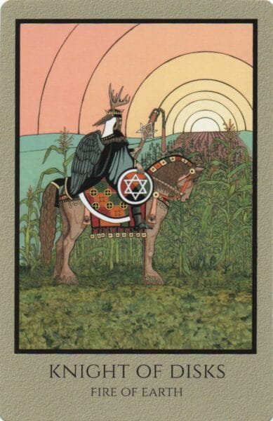 5-6-7 of Wands - Saturn-Jupiter-Mars in Leo Decans: Three Kings Breaking Cycles - 68 Knight of Disks - Telos Tarot